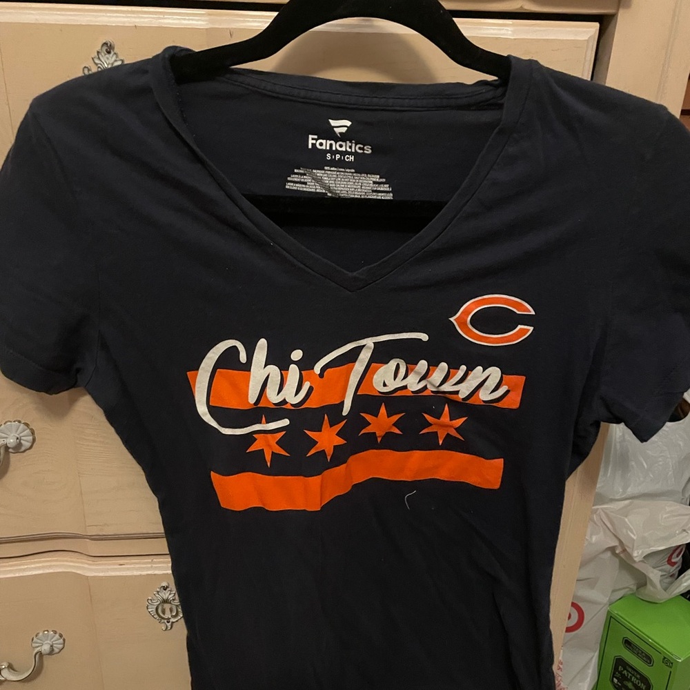 Fanatics Women's Navy and Orange Chi Town Tee